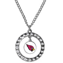 Sports Jewelry NFL - Arizona Cardinals Rhinestone Hoop Necklace JM Sports-7