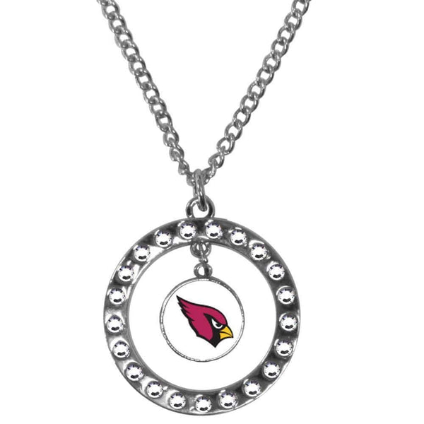 Sports Jewelry NFL - Arizona Cardinals Rhinestone Hoop Necklace JM Sports-7