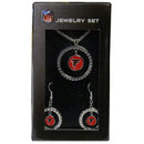 Sports Jewelry NFL - Atlanta Falcons Rhinestone Hoop Jewelry Set JM Sports-7