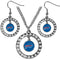 Sports Jewelry NFL - Buffalo Bills Rhinestone Hoop Jewelry Set JM Sports-7