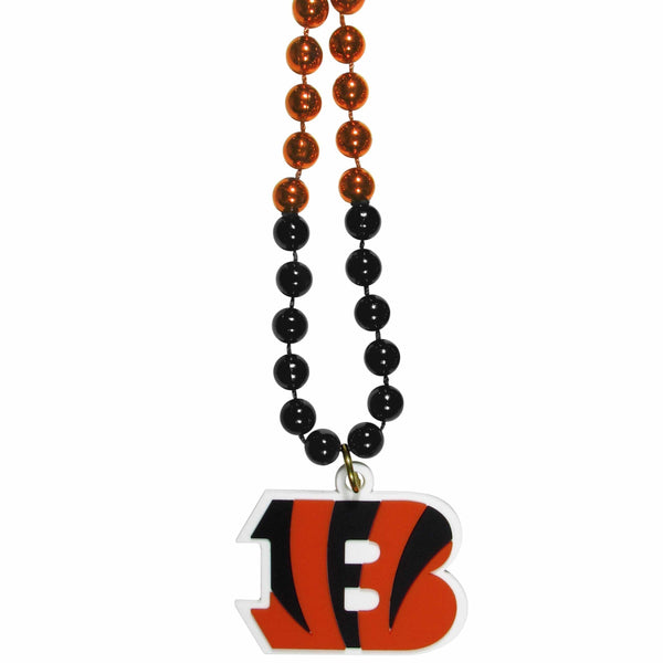 Sports Jewelry NFL - Cincinnati Bengals Mardi Gras Bead Necklace JM Sports-7