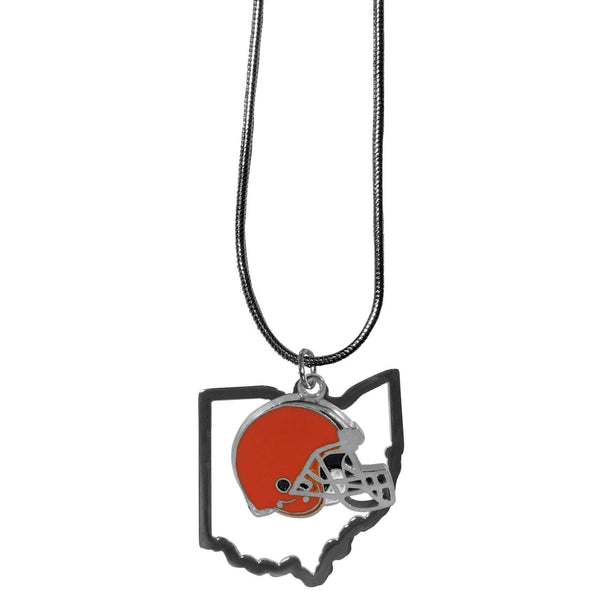 Sports Jewelry NFL - Cleveland Browns State Charm Necklace JM Sports-7