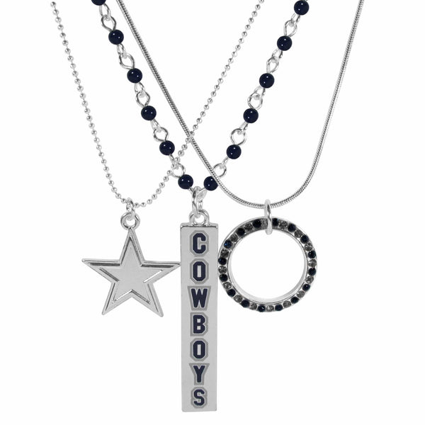 Sports Jewelry NFL - Dallas Cowboys Trio Necklace Set JM Sports-7