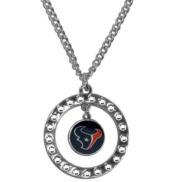 Sports Jewelry NFL - Houston Texans Rhinestone Hoop Necklace JM Sports-7