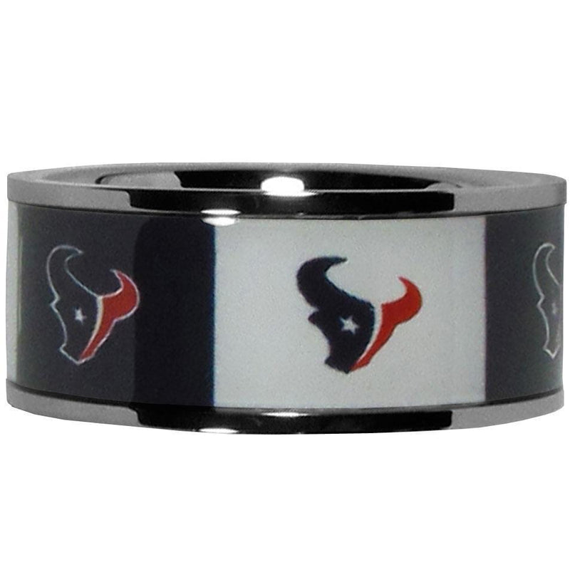 Sports Jewelry NFL - Houston Texans Steel Inlaid Ring Size 12 JM Sports-7