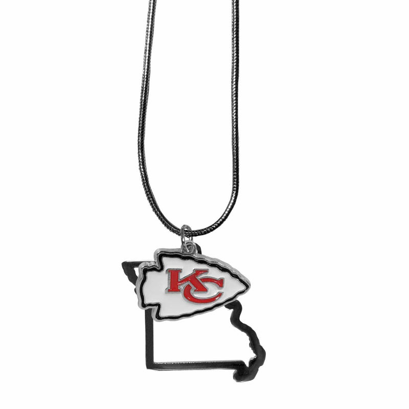 Sports Jewelry NFL - Kansas City Chiefs State Charm Necklace JM Sports-7