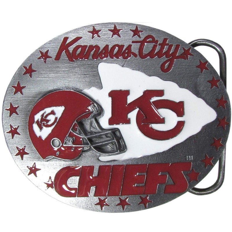 Sports Jewelry NFL - Kansas City Chiefs Team Belt Buckle JM Sports-7