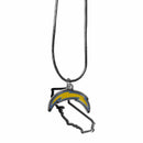 Sports Jewelry NFL - Los Angeles Chargers State Charm Necklace JM Sports-7