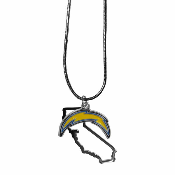 Sports Jewelry NFL - Los Angeles Chargers State Charm Necklace JM Sports-7