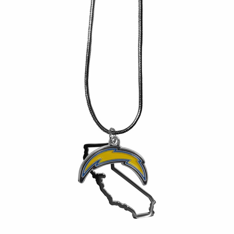 Sports Jewelry NFL - Los Angeles Chargers State Charm Necklace JM Sports-7