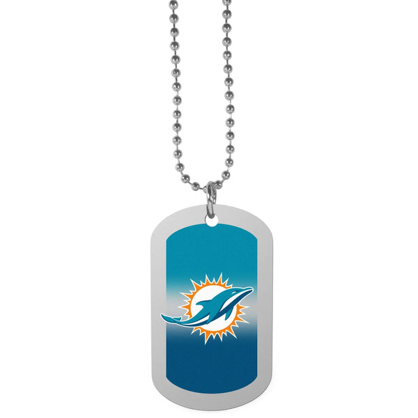 Sports Jewelry NFL - Miami Dolphins Team Tag Necklace JM Sports-7