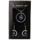 Sports Jewelry NFL - New York Giants Rhinestone Hoop Jewelry Set JM Sports-7