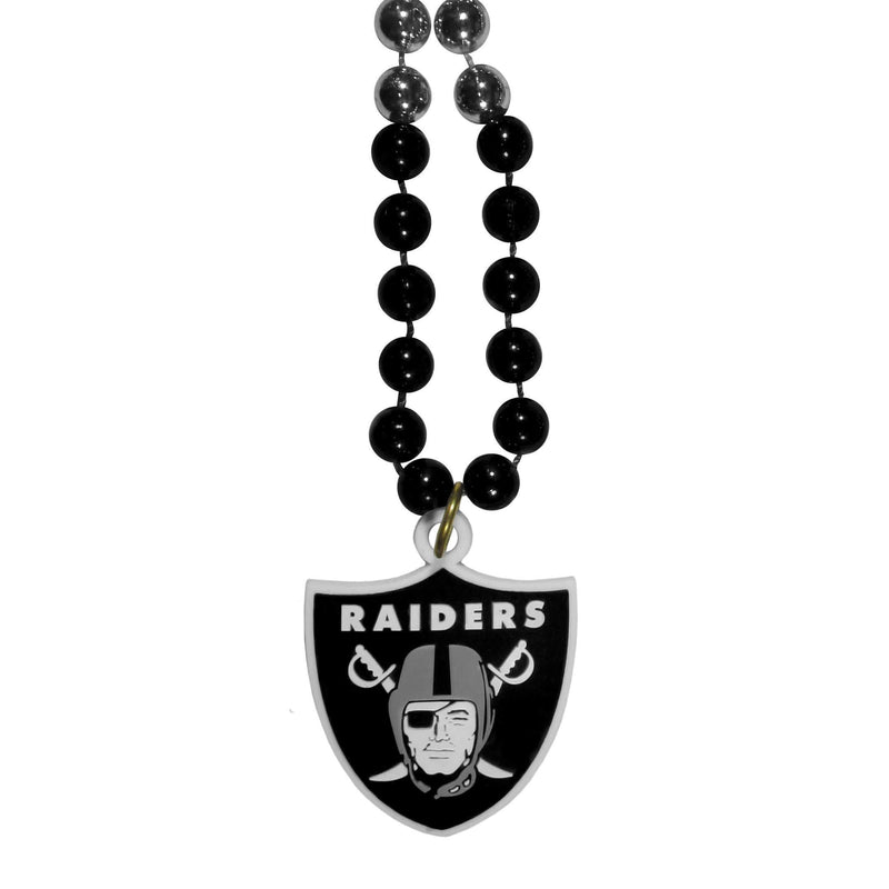 Sports Jewelry NFL - Oakland Raiders Mardi Gras Bead Necklace JM Sports-7