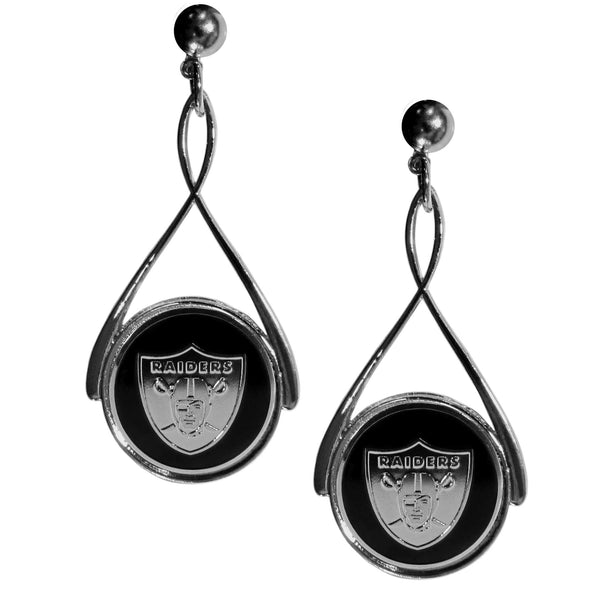 Sports Jewelry NFL - Oakland Raiders Tear Drop Earrings JM Sports-7