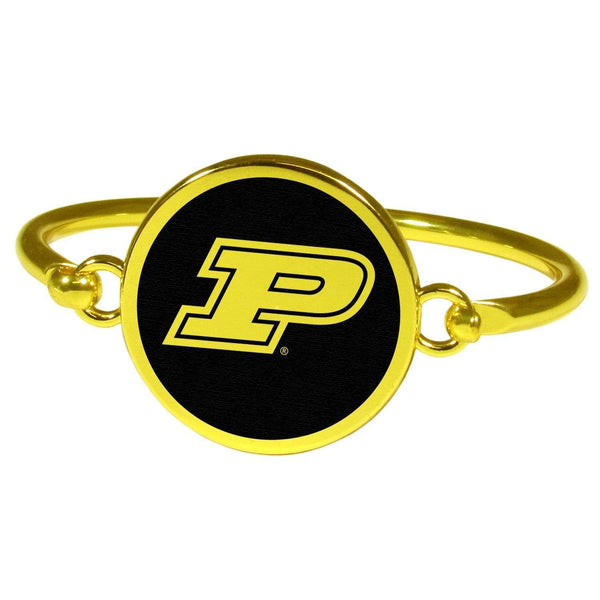 Sports Jewelry Purdue Boilermakers Gold Tone Bangle Bracelet JM Sports-7