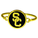 USC Trojans Gold Tone Bangle Bracelet