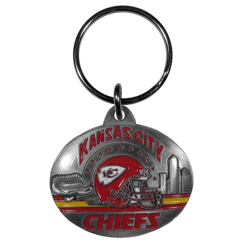 Sports Key Chain NFL - Kansas City Chiefs Oval Carved Metal Key Chain JM Sports-7