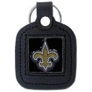 Sports Key Chain NFL - New Orleans Saints Square Leatherette Key Chain JM Sports-7