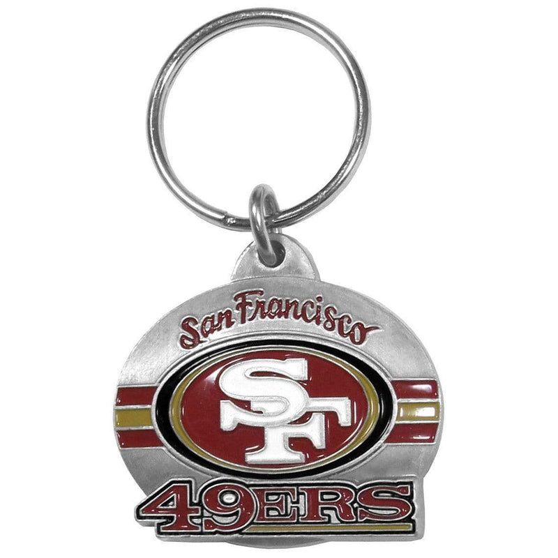 Sports Key Chain NFL - San Francisco 49ers Oval Carved Metal Key Chain JM Sports-7