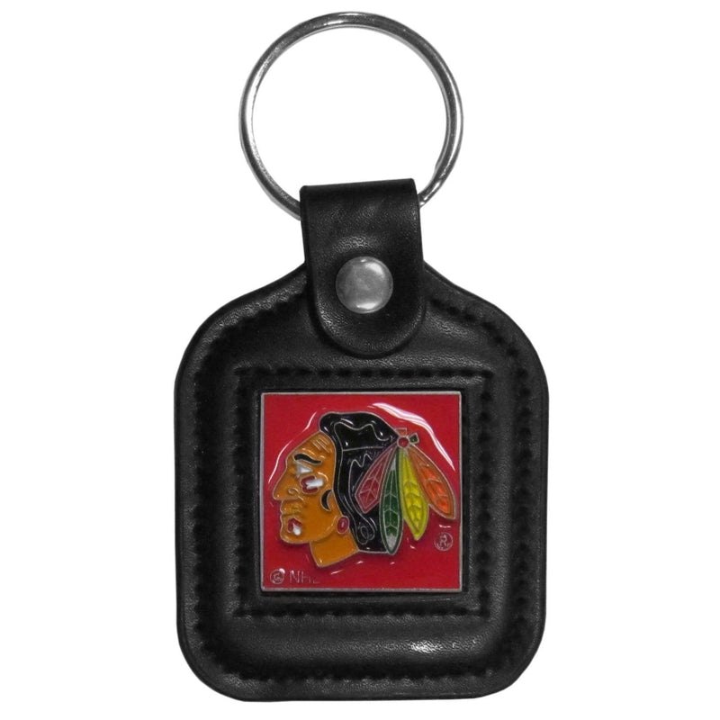 Sports Key Chain NHL - Chicago Blackhawks Square Leatherette Key Chain JM Sports-7