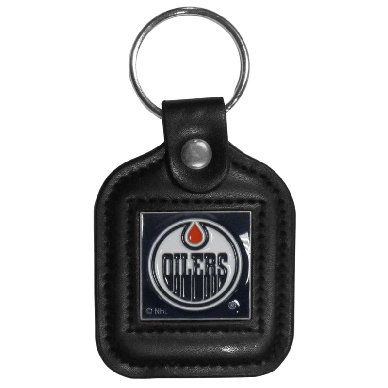 Sports Key Chain NHL - Edmonton Oilers Square Leatherette Key Chain JM Sports-7