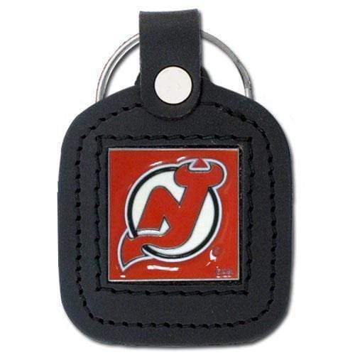 Sports Key Chain NHL - New Jersey Devils Square Leatherette Key Chain JM Sports-7