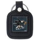Sports Key Chain NHL - San Jose Sharks Square Leatherette Key Chain JM Sports-7