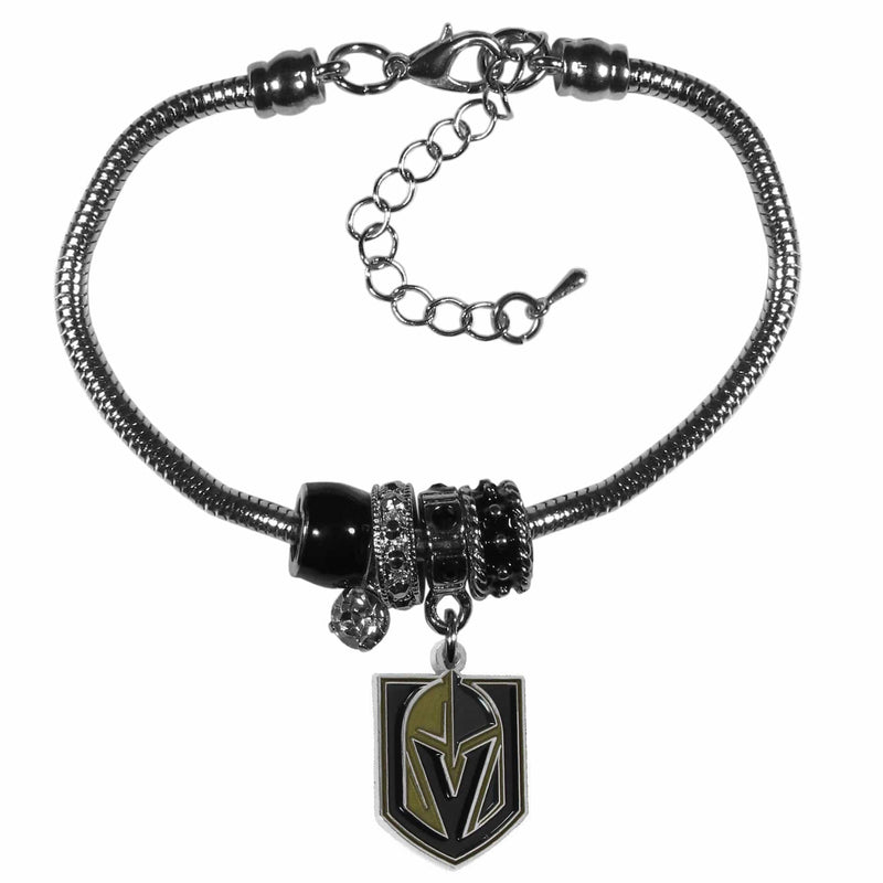 Sports Key Chain Vegas Golden Knights Euro Bead Bracelet JM Sports-7