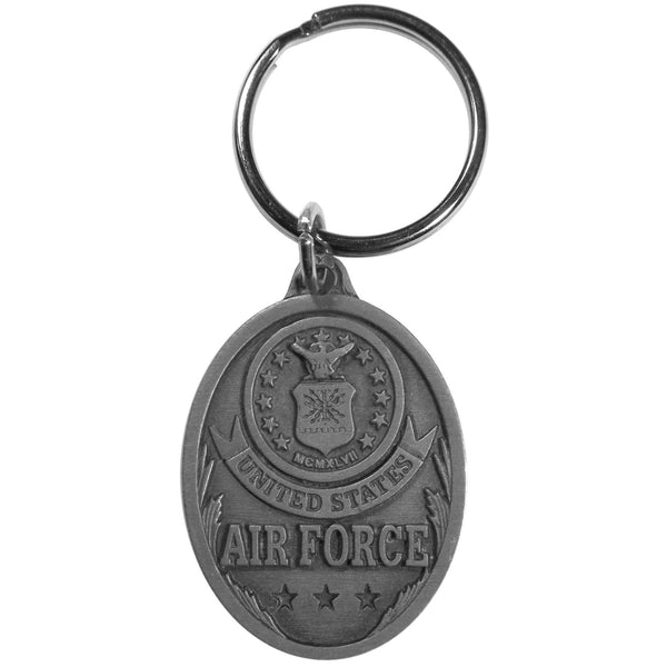 Sports Key Chains Keychain Accessories - Air Force Antiqued Metal Key Chain JM Sports-7