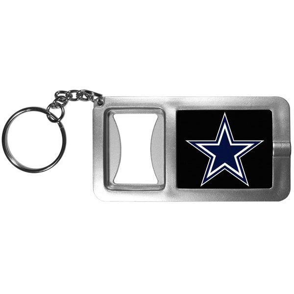 Sports Key Chains NFL - Dallas Cowboys Flashlight Key Chain with Bottle Opener JM Sports-7