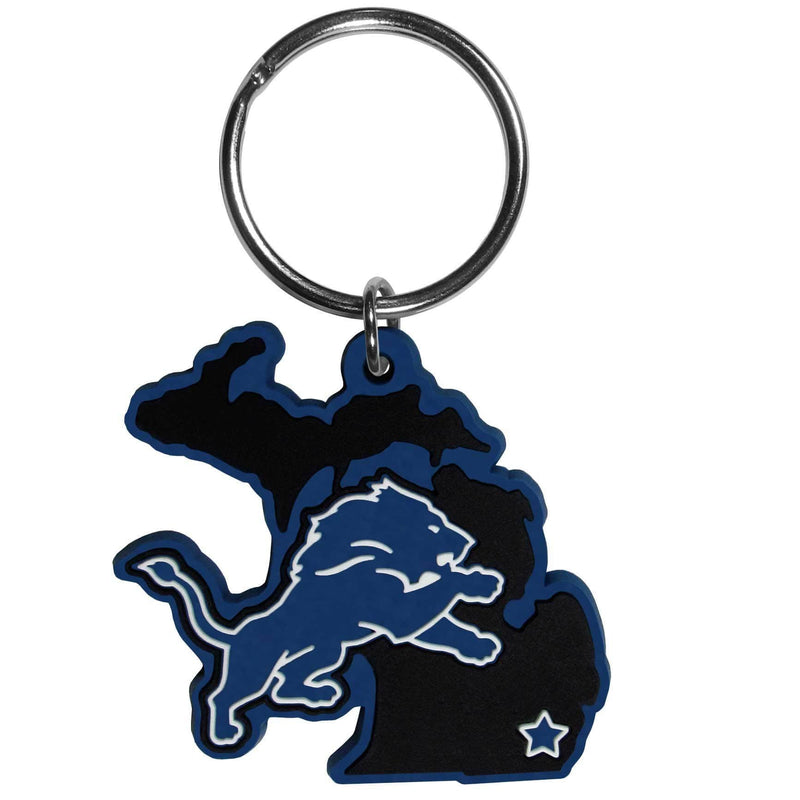 Sports Key Chains NFL - Detroit Lions Home State Flexi Key Chain JM Sports-7