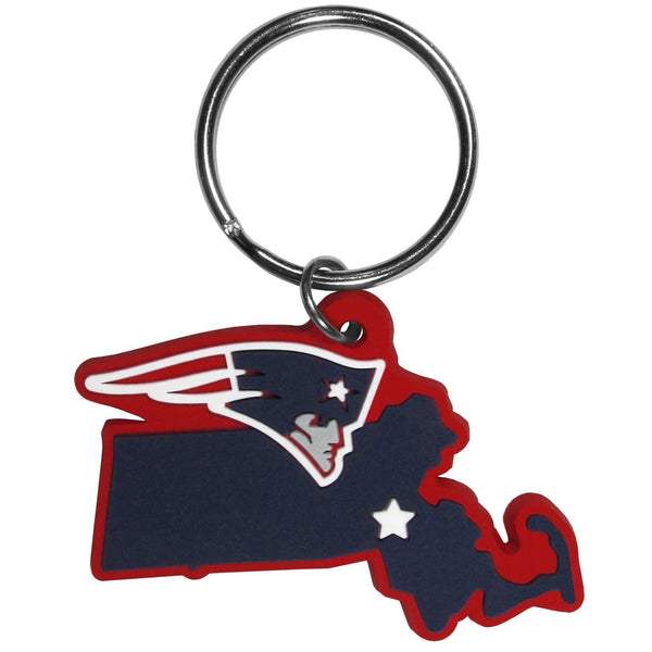 Sports Key Chains NFL - New England Patriots Home State Flexi Key Chain JM Sports-7