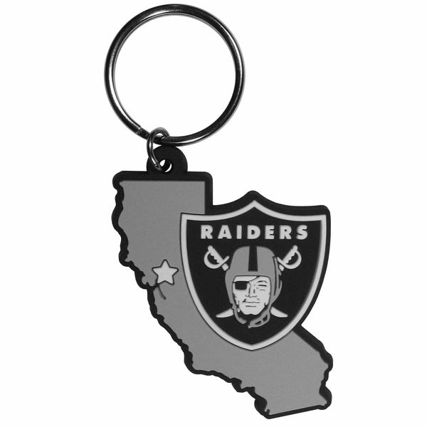 Sports Key Chains NFL - Oakland Raiders Home State Flexi Key Chain JM Sports-7