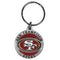 Sports Key Chains NFL - San Francisco 49ers Carved Metal Key Chain JM Sports-7