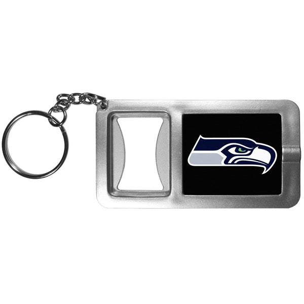 Sports Key Chains NFL - Seattle Seahawks Flashlight Key Chain with Bottle Opener JM Sports-7