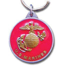 Sports Key Chains Sports Enameled Key Chains - Armed Forces Marines Metal Key Chain with Enameled Details JM Sports-7