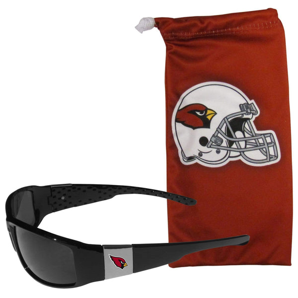 Sports Sunglasses NFL - Arizona Cardinals Chrome Wrap Sunglasses and Bag JM Sports-7