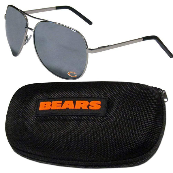 Sports Sunglasses NFL - Chicago Bears Aviator Sunglasses and Zippered Carrying Case JM Sports-7