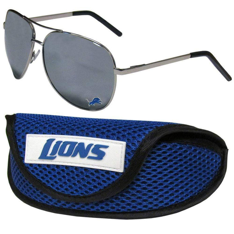 Sports Sunglasses NFL - Detroit Lions Aviator Sunglasses and Sports Case JM Sports-7