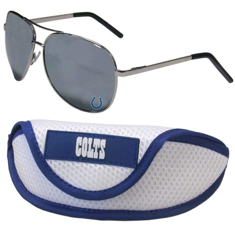 Sports Sunglasses NFL - Indianapolis Colts Aviator Sunglasses and Sports Case JM Sports-7