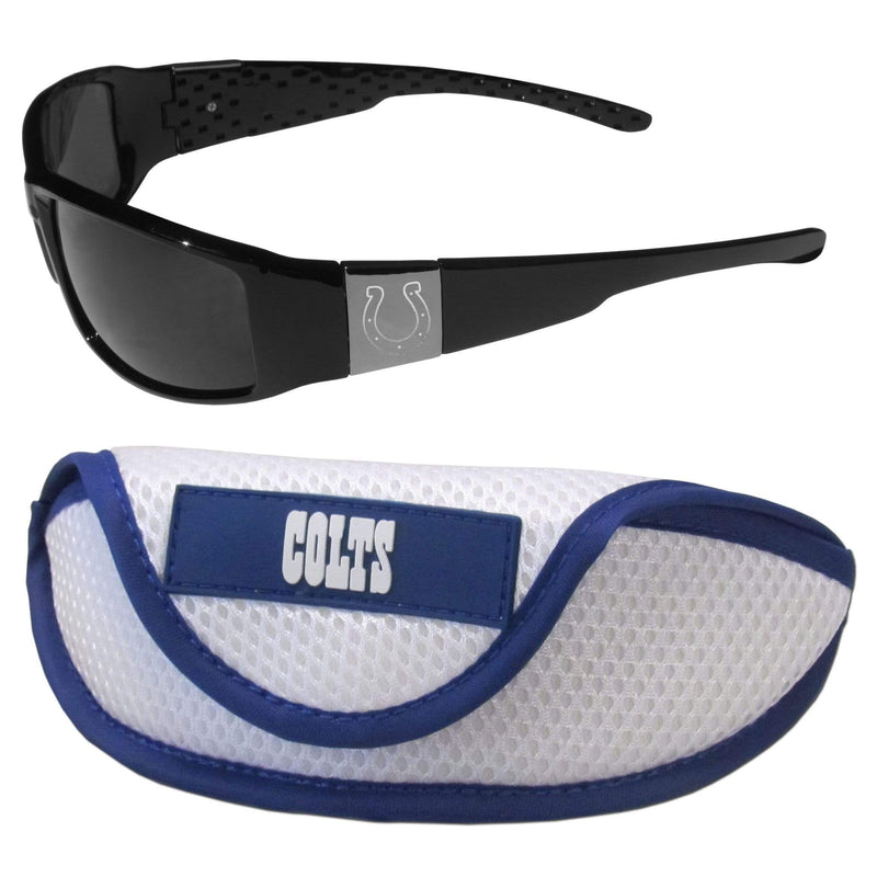 Sports Sunglasses NFL - Indianapolis Colts Chrome Wrap Sunglasses and Sports Case JM Sports-7