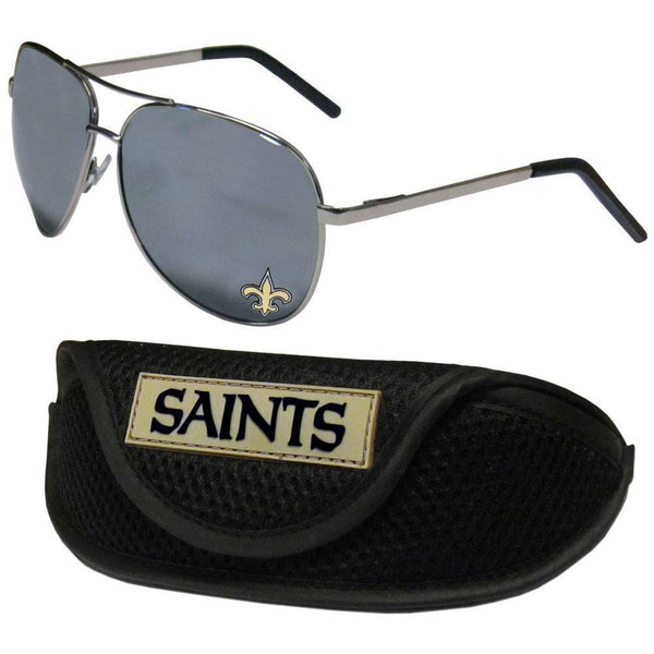 Sports Sunglasses NFL - New Orleans Saints Aviator Sunglasses and Sports Case JM Sports-7