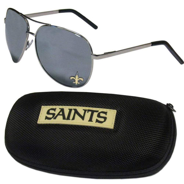Sports Sunglasses NFL - New Orleans Saints Aviator Sunglasses and Zippered Carrying Case JM Sports-7