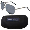 Sports Sunglasses NFL - Seattle Seahawks Aviator Sunglasses and Zippered Carrying Case JM Sports-7