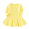 Spring Autumn Candy Color Cotton Baby Girl Dresses Long Sleeve Solid Princess Dress Bow-knot O-neck Casual Kids Pleated Dresses
