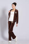 Spring / Fall 2017 Women's Brand Velvet Fabric Tracksuits Velour Suit Women Track Suit Hoodies And Pants Size S - 3XL AExp
