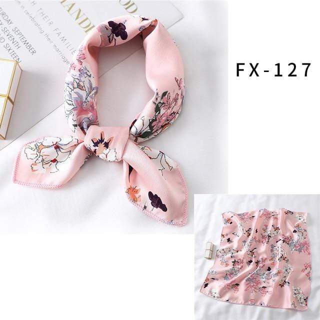 Square Silk Scarf Women Fashion Print Small Neck Scarfs Office Lady Hair Band Foulard Hand Kerchief Female Bandana Shawl 2020 JadeMoghul Inc. 