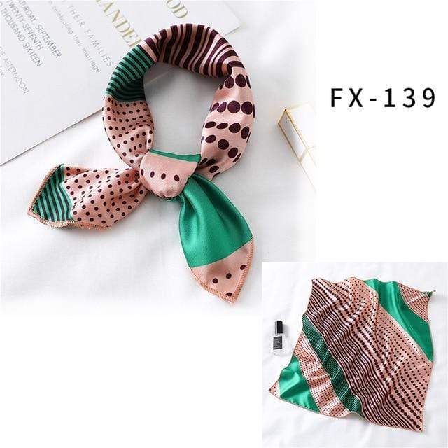 Square Silk Scarf Women Fashion Print Small Neck Scarfs Office Lady Hair Band Foulard Hand Kerchief Female Bandana Shawl 2020 JadeMoghul Inc. 