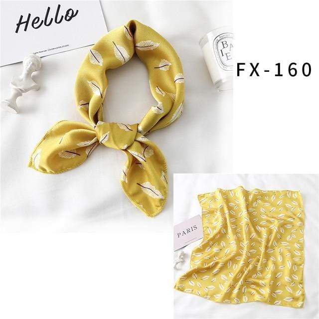 Square Silk Scarf Women Fashion Print Small Neck Scarfs Office Lady Hair Band Foulard Hand Kerchief Female Bandana Shawl 2020 JadeMoghul Inc. 