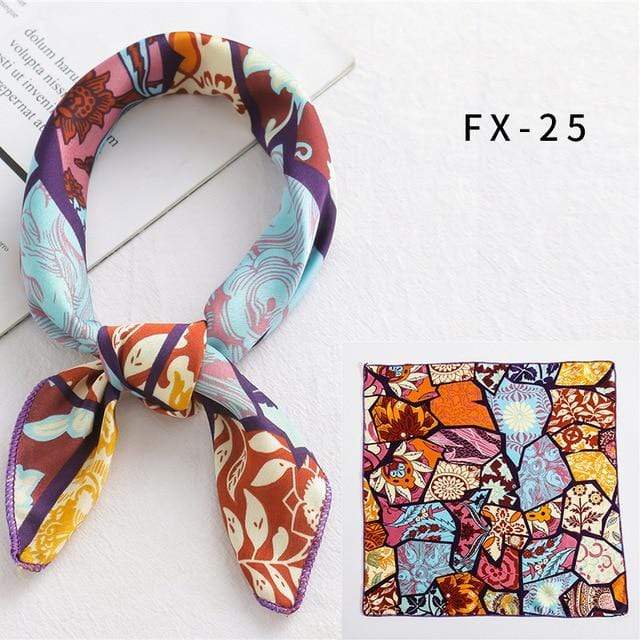 Square Silk Scarf Women Fashion Print Small Neck Scarfs Office Lady Hair Band Foulard Hand Kerchief Female Bandana Shawl 2020 JadeMoghul Inc. 